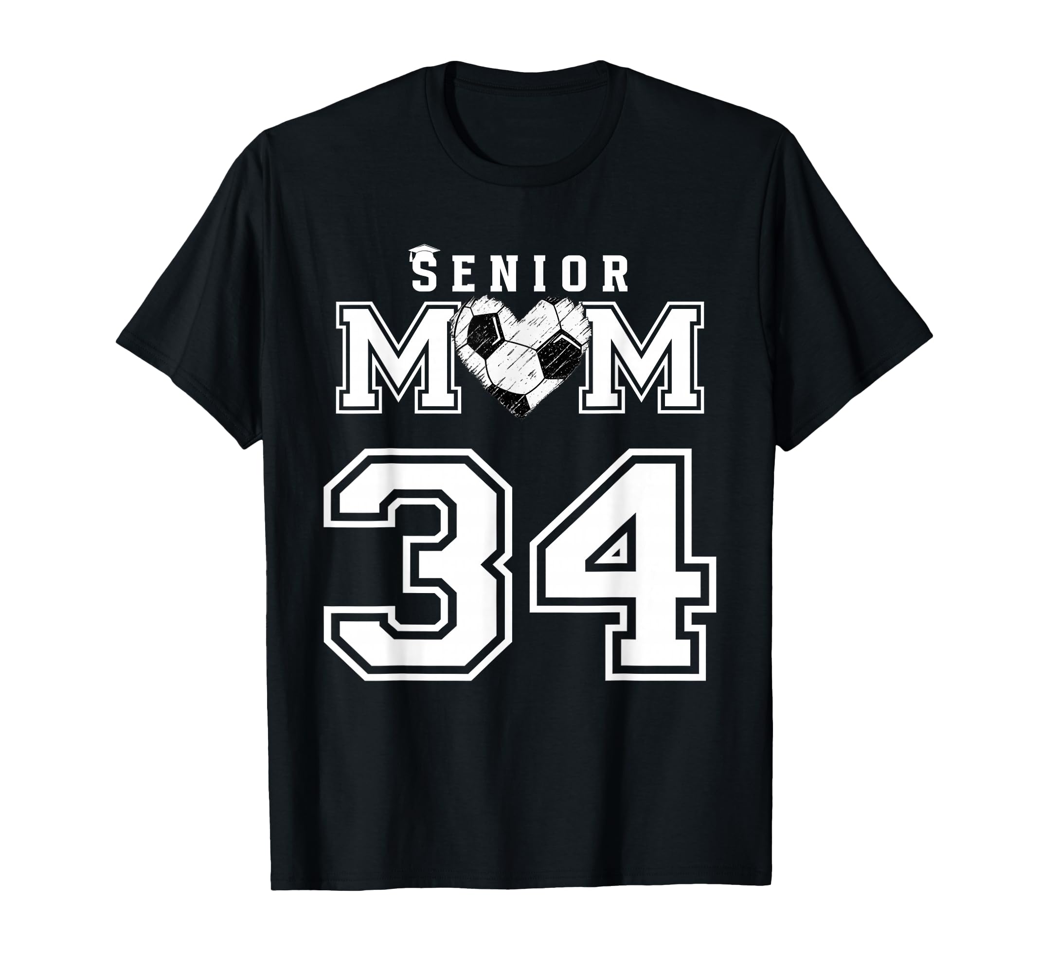 Proud Senior Soccer Mom Custom Jersey T-Shirt - Minimalist Print Unisex