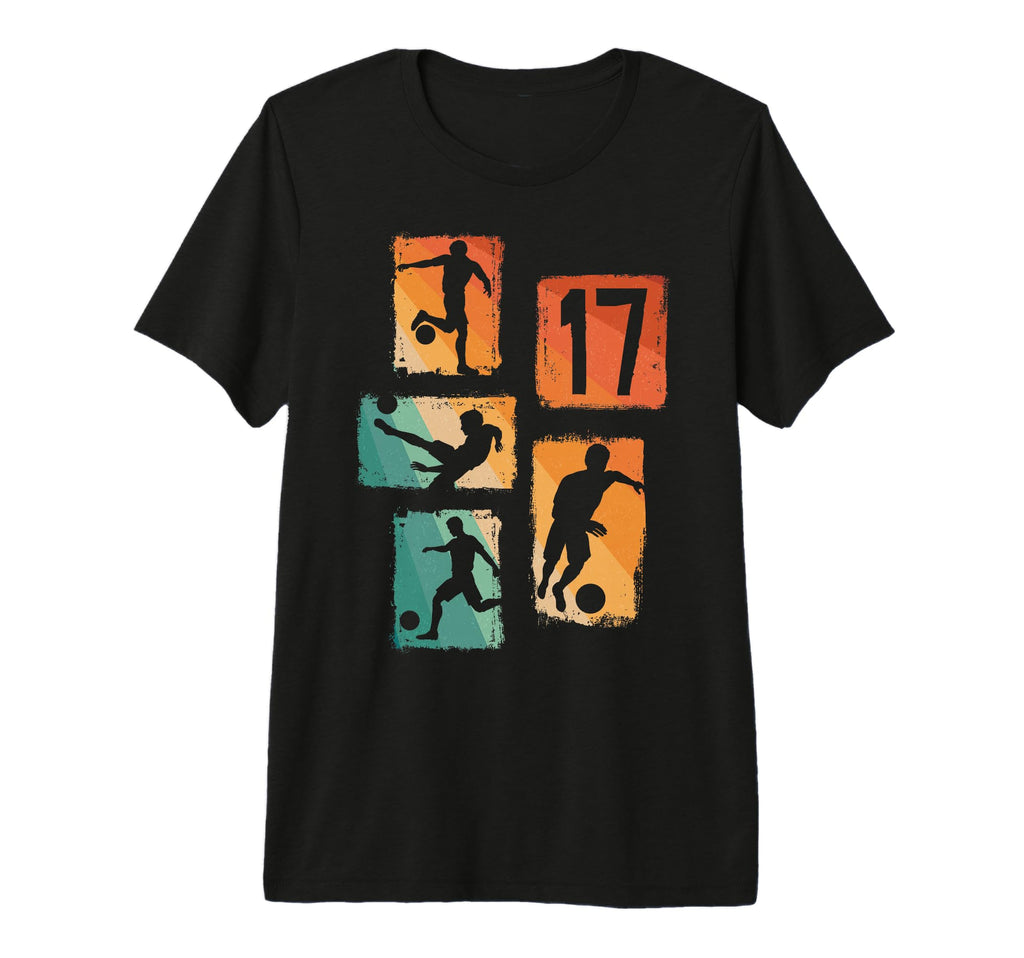 17Th Birthday Soccer Player Football T-Shirt - Minimalist Print for Adults