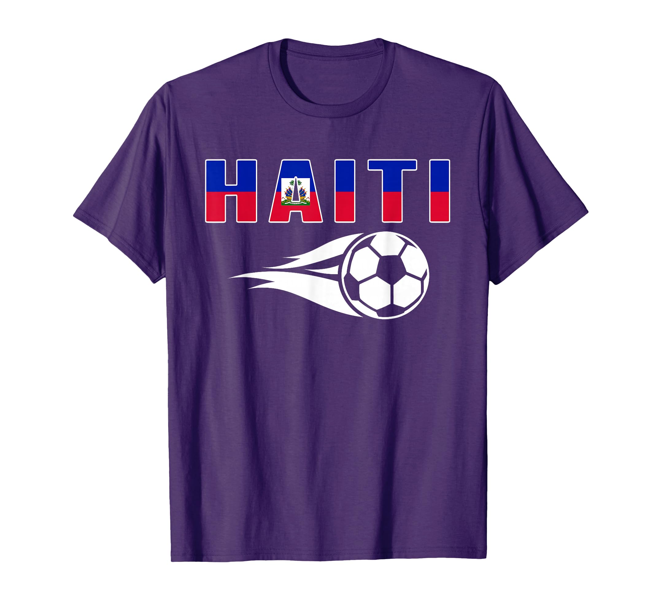 Proud Haiti Soccer Fans Jersey T-Shirt - Casual Everyday Wear for Adults