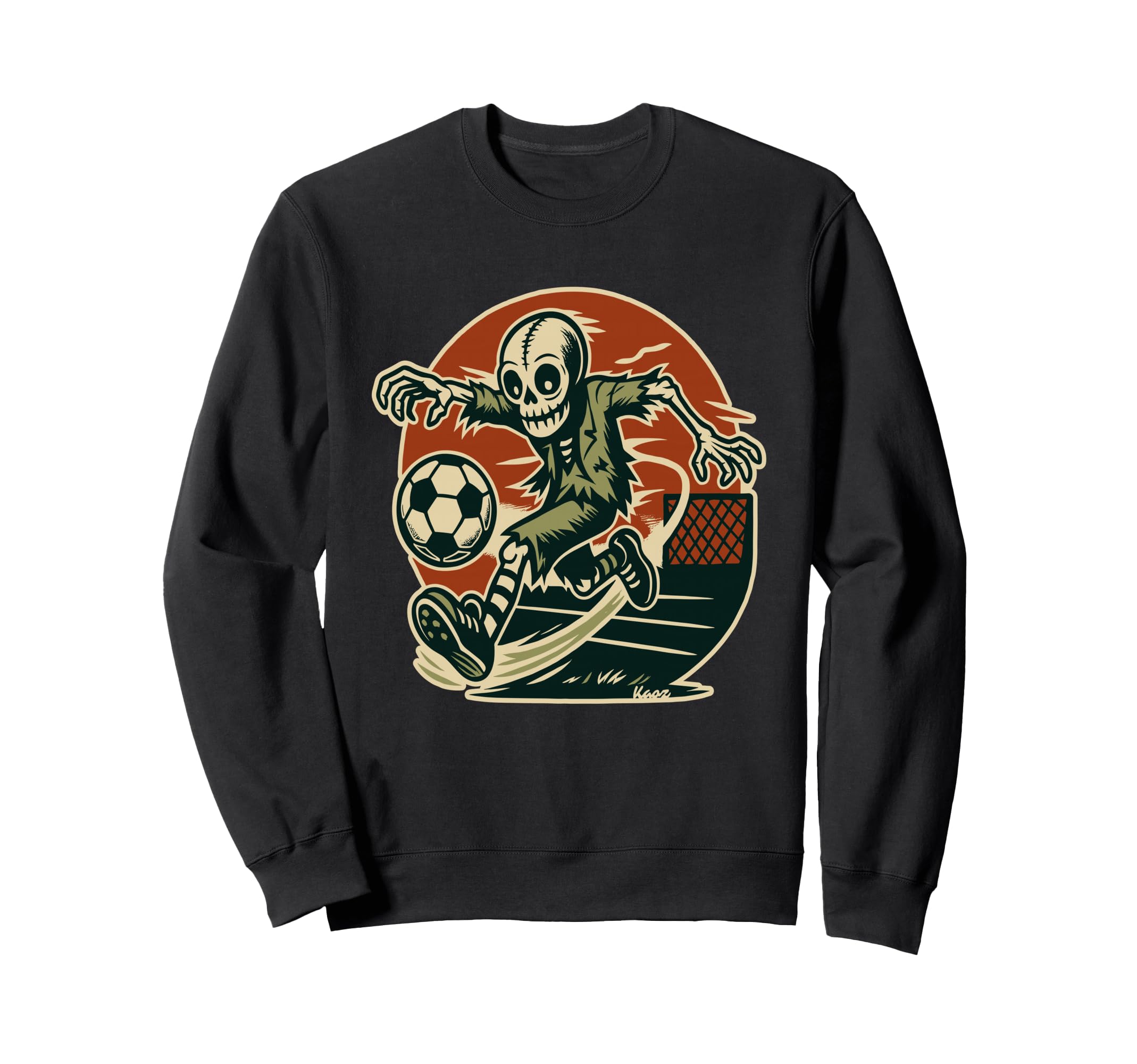 Skeleton Soccer Player Comic Sweatshirt - Streetwear Style Men Women