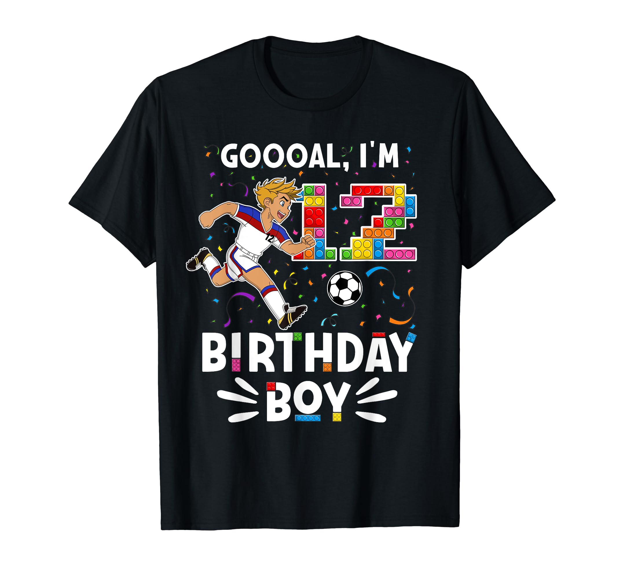 Goooal Im 12 I Building Blocks I T-Shirt - Fun Novelty Design for Adults