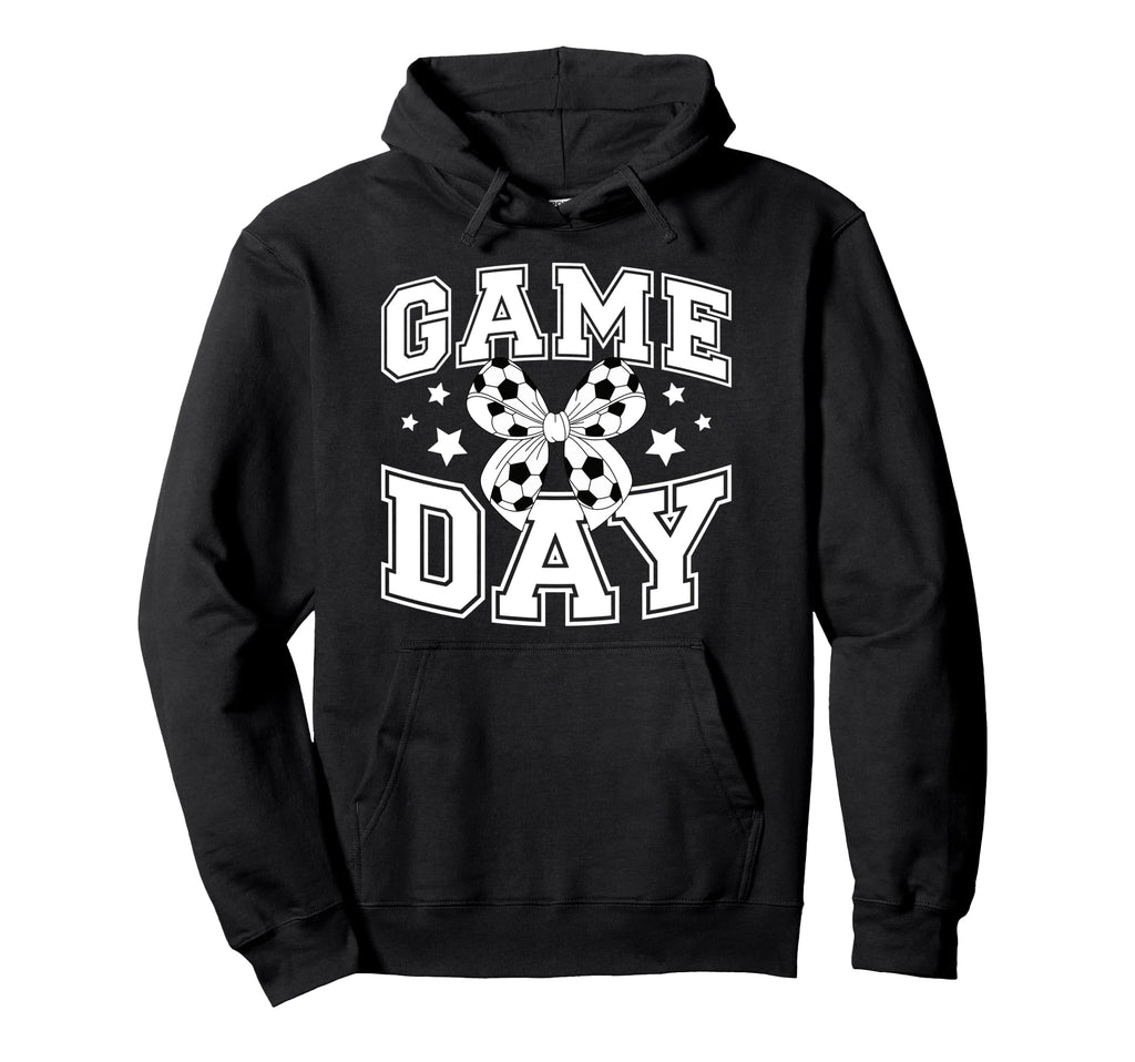 Game Day Coquette Soccer Game Day Hoodie - Minimalist Print for Adults