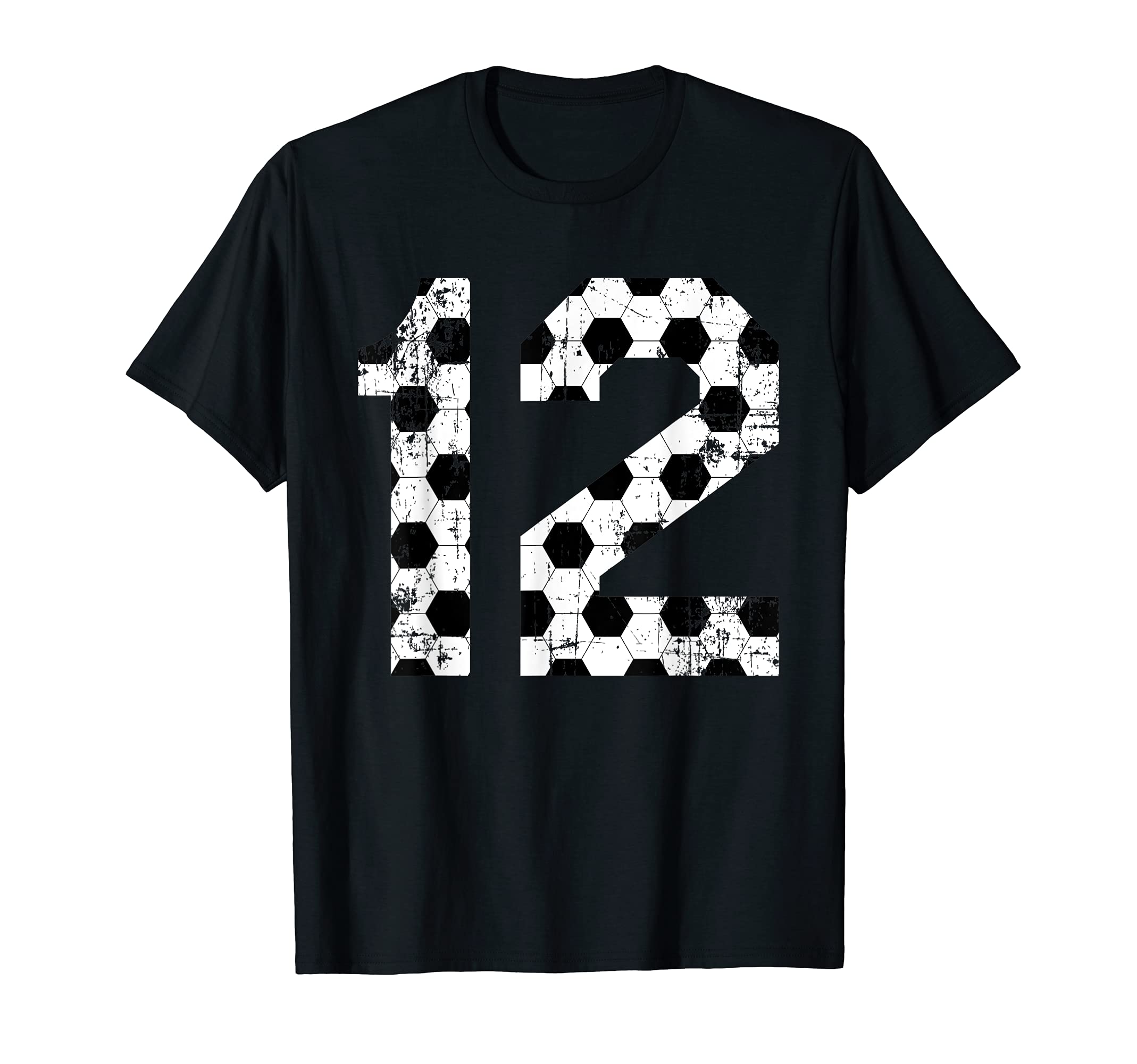 Soccer 12 Jersey Number T-Shirt - Streetwear Style for Adults