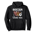 Soccer Glam Ma Heart Leopard Grandma Hoodie - Novelty Apparel Men Women
