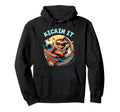 Kickin It Soccer Player T Rex Dinosaur Hoodie - Graphic Print Unisex