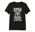 Mens Funny Hockey Goalie Pop Pop Ice T-Shirt - Novelty Apparel for Adults