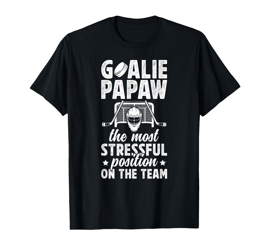 Funny Hockey Goalie Papaw Ice Hockey T-Shirt - Custom Art Print Men Women