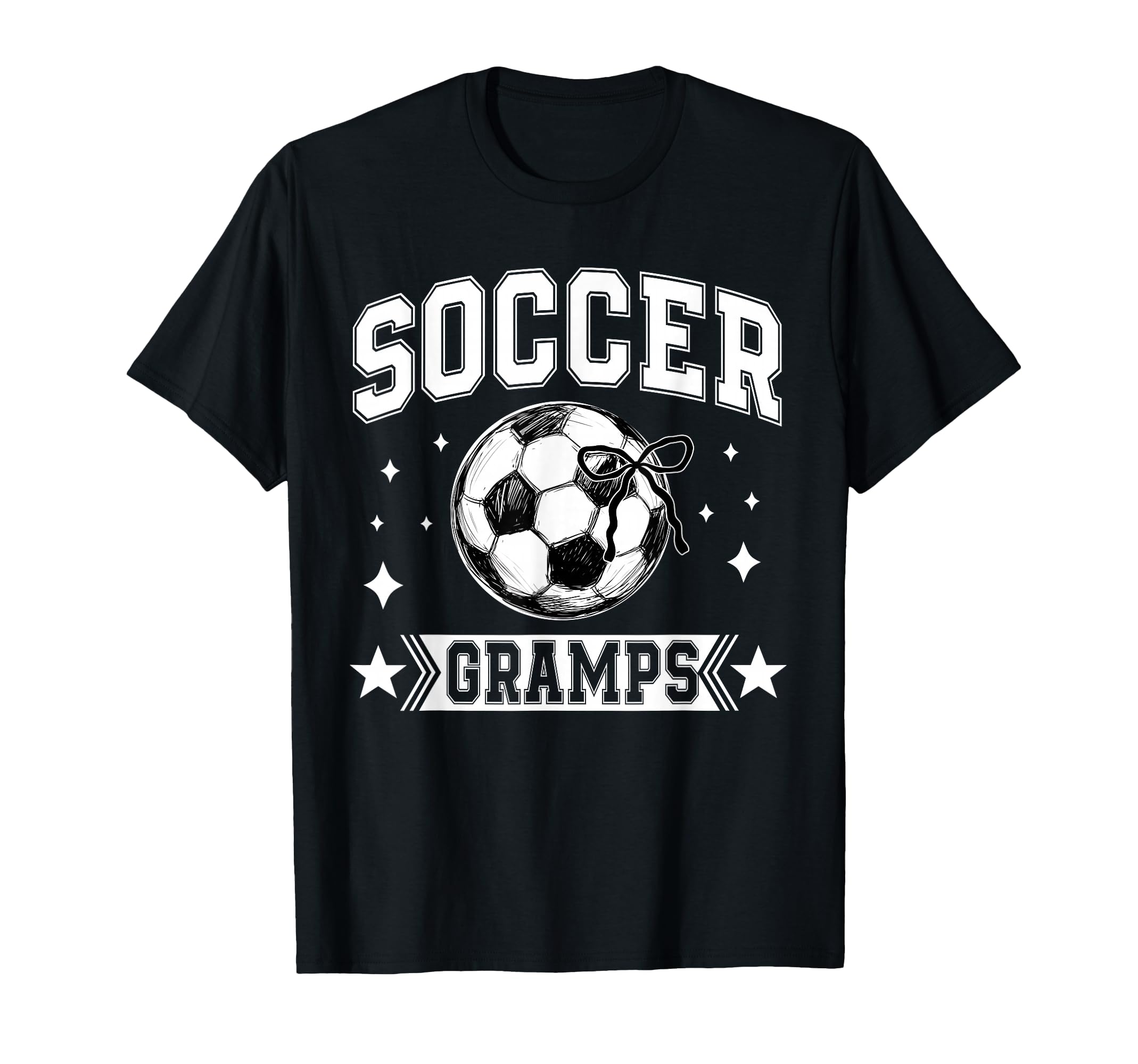 Coquette Bow Soccer Gramps Soccer Team T-Shirt - Trendy Graphic Men Women