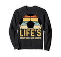 Sunset Soccer Ball Football Sweatshirt - Custom Art Print for Adults