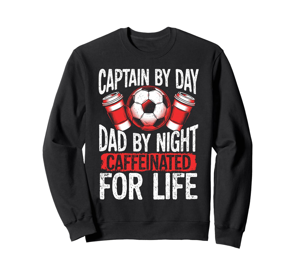 Captain Day Dad Night Coffee Lover Sweatshirt - Streetwear Style Men Women
