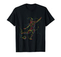 80S Colorful Soccer Player Pop T-Shirt - Unique Graphic for Adults