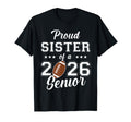 Senior Football Sister Class 2026 T-Shirt - Minimalist Print for Adults