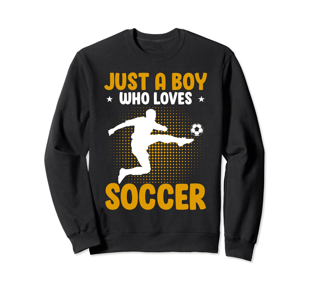 Just Who Loves Soccer Sweatshirt - Minimalist Print for Adults