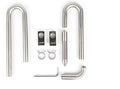 LANDEN 304 Stainless Steel Lily Pipes with Clamps for Rimless Glass Aquarium, Inflow and Outflow Set (Pipe Diameter 12mm)…