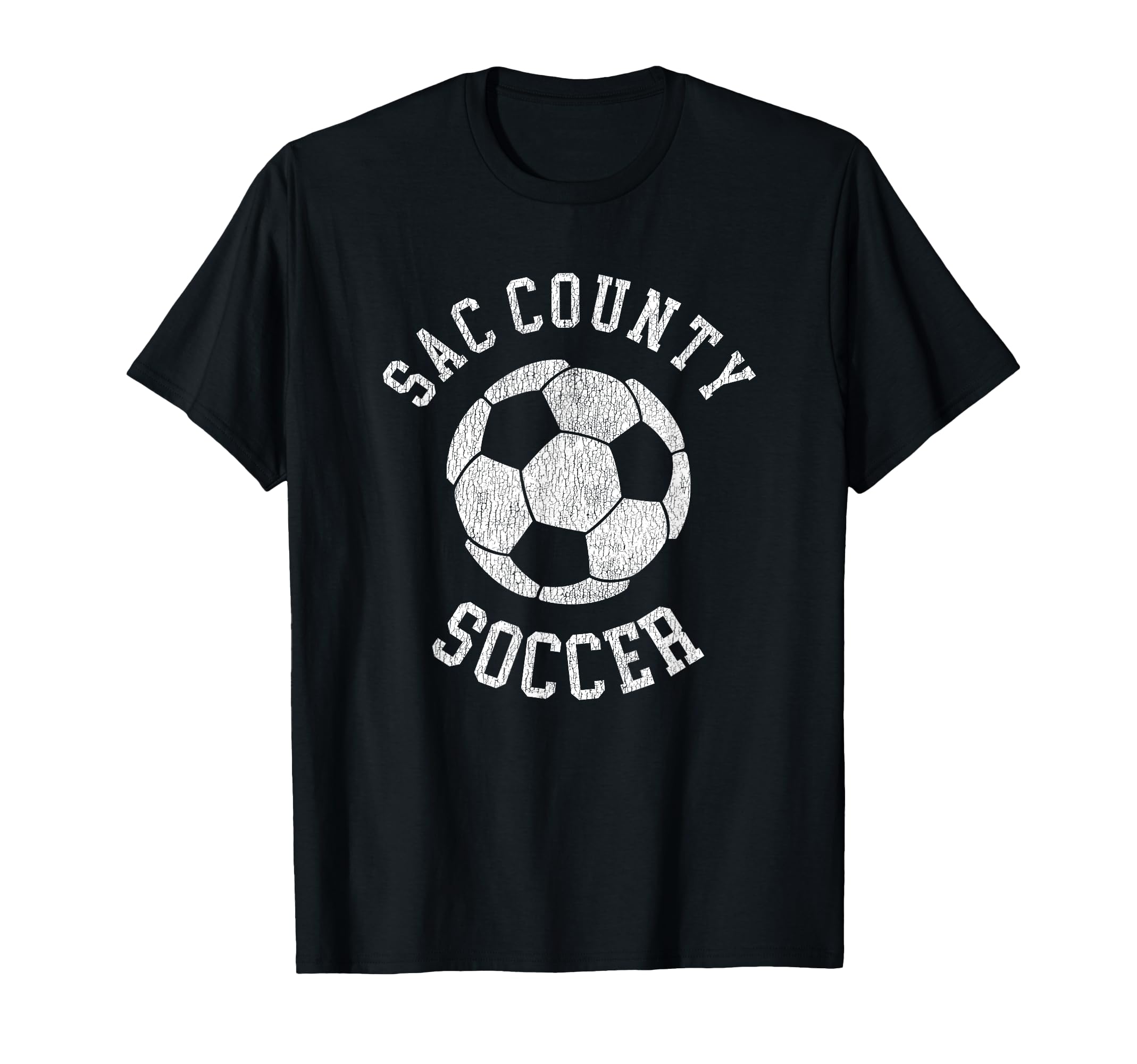 Sac County Soccer Distressed 90S T-Shirt - Custom Art Print Unisex