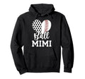 Ball Mimi Grandma Heart Baseball Soccer Hoodie - Novelty Apparel Unisex