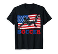 Soccer Us Flag Athlete Sports Football T-Shirt - Fun Novelty Design Unisex