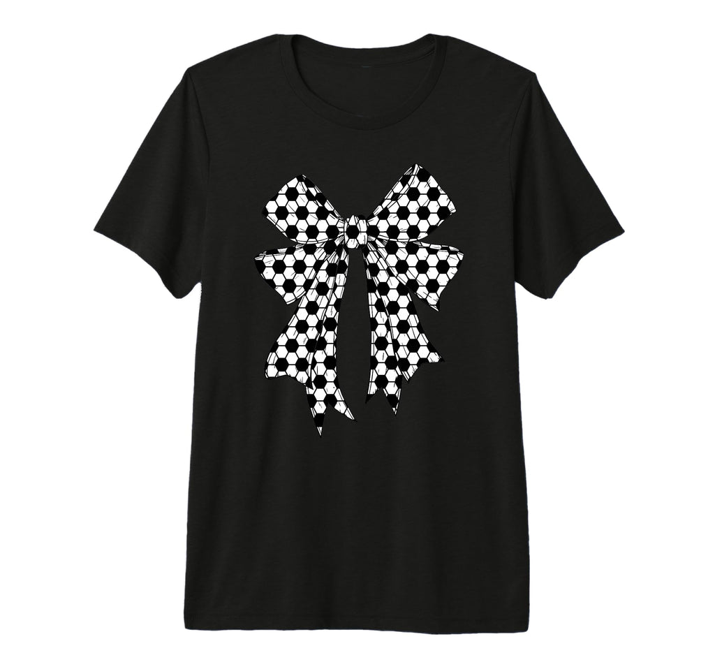 Soccer Ball Coquette Bow Soccer Mom Mama T-Shirt - Novelty Apparel Unisex