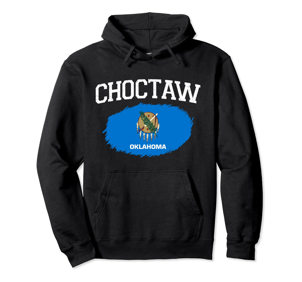 Choctaw Ok Oklahoma Flag Usa Sports Hoodie - Casual Everyday Wear Men Women