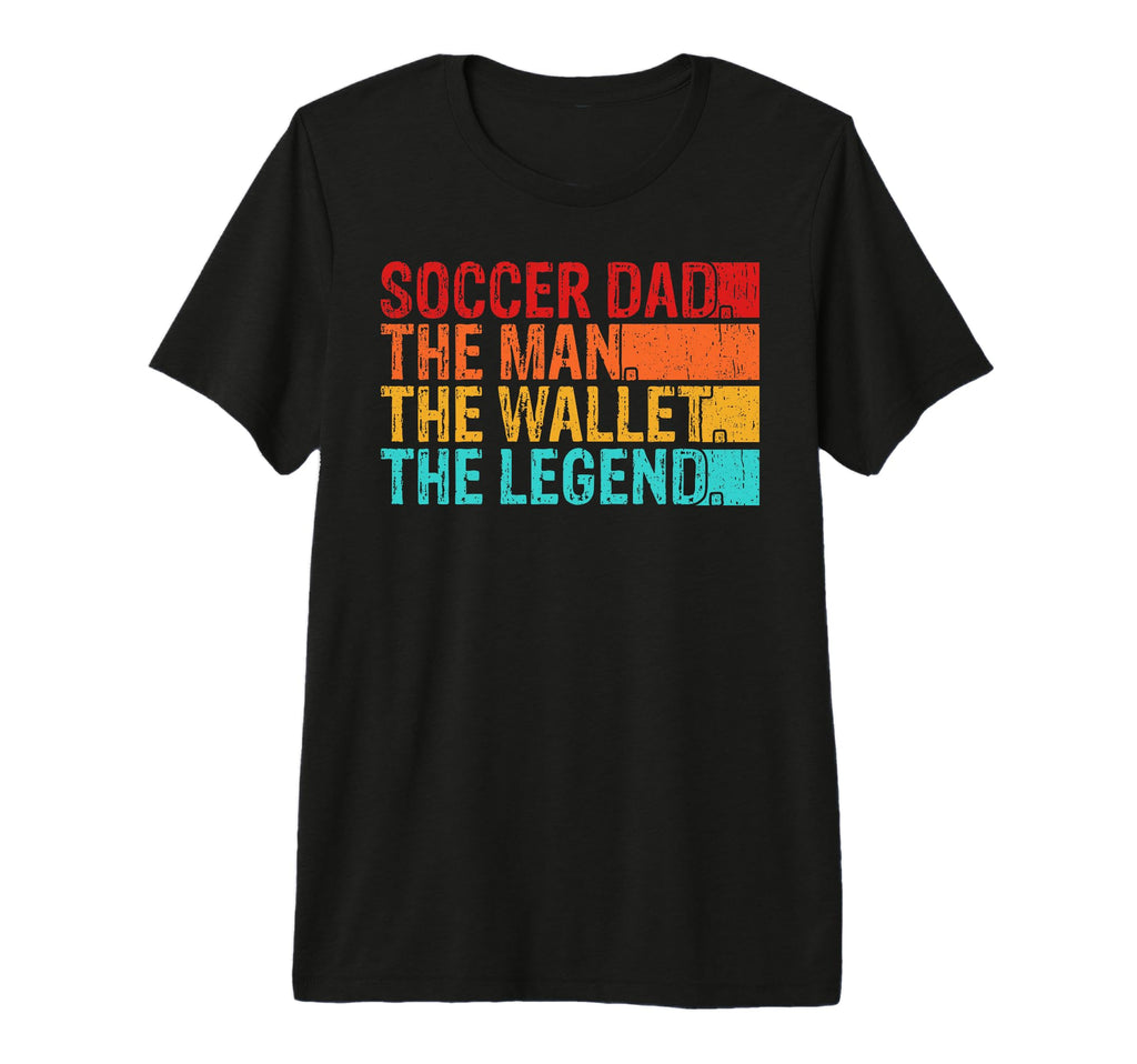 Mens Soccer Dad Wallet Legend Tri T-Shirt - Casual Everyday Wear Unisex
