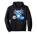 Funny Kawaii Axolotl Soccer Hoodie - Streetwear Style for Adults