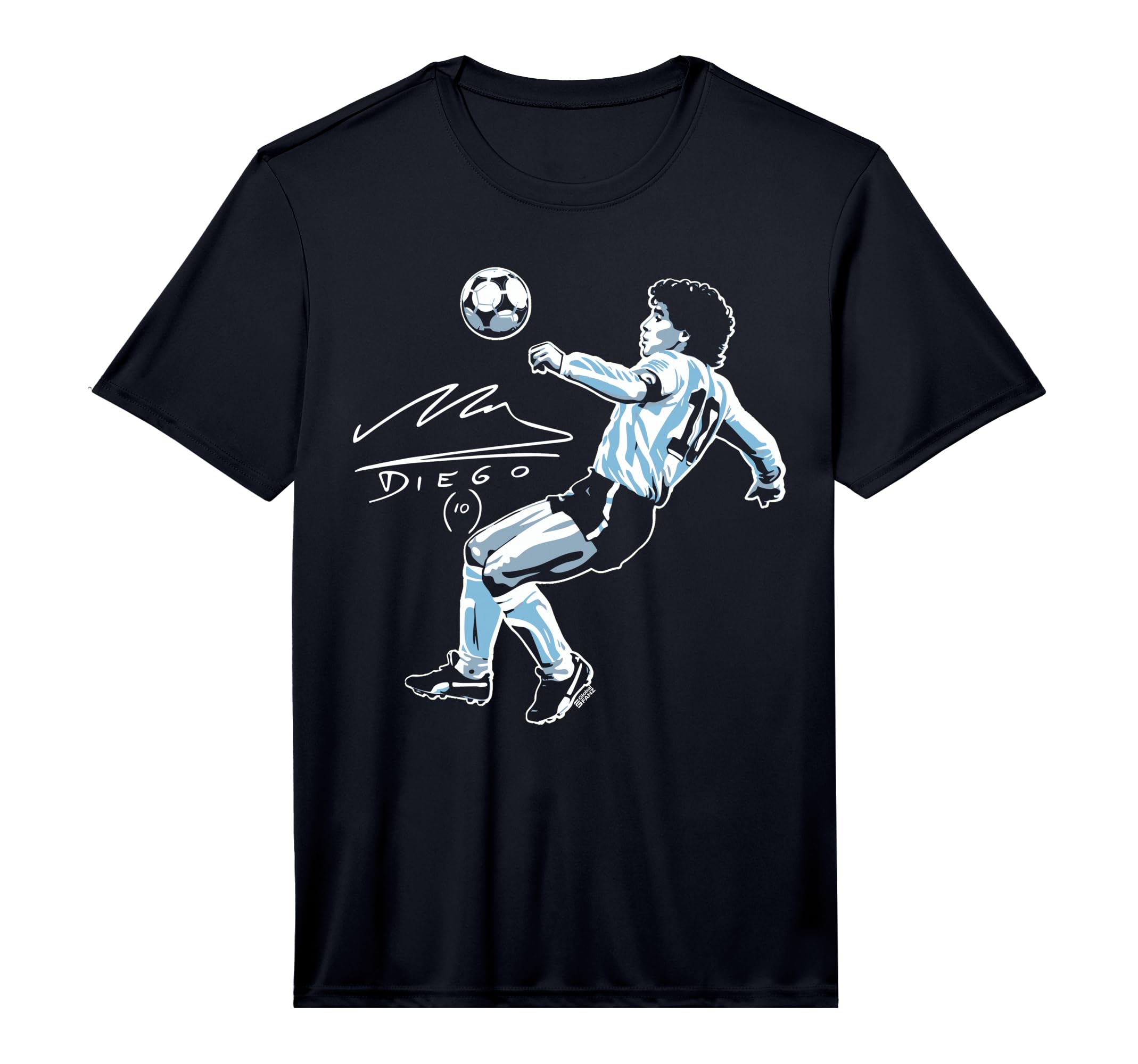 Diego Maradona Eighties Signature T-Shirt - Fun Novelty Design Men Women