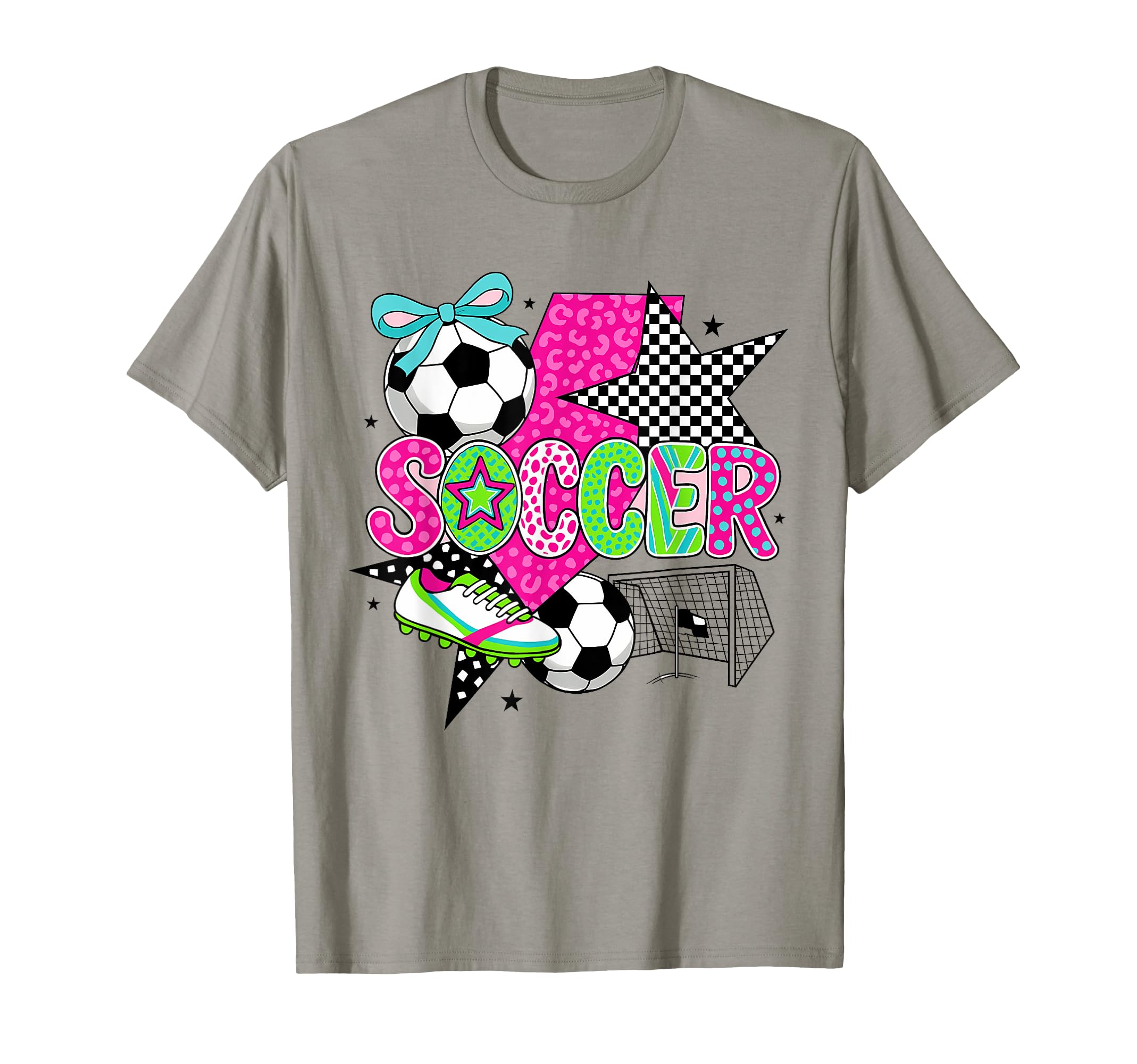 Preppy Soccer Game Day Matching T-Shirt - Fun Novelty Design for Adults