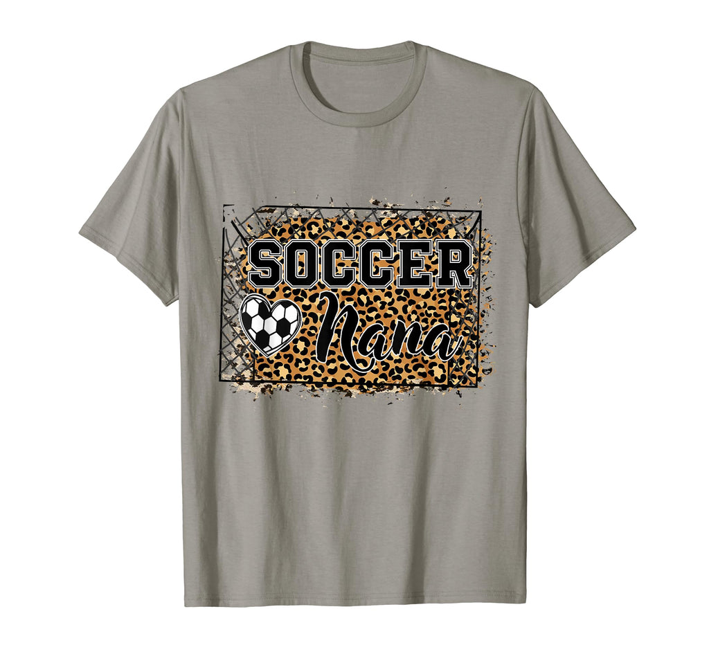 Soccer Nana Leopard Funny Soccer Player T-Shirt - Novelty Apparel Unisex