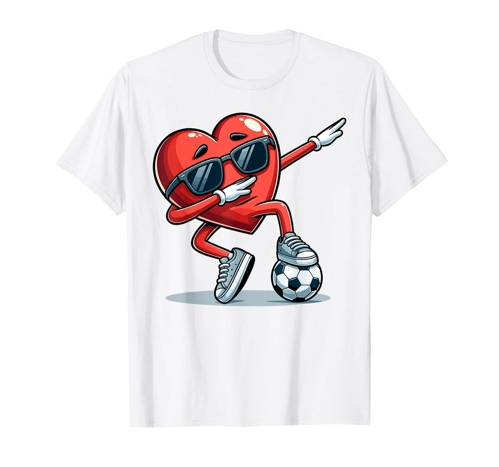 Heart Soccer Player Fun Sports T-Shirt - Trendy Graphic for Adults