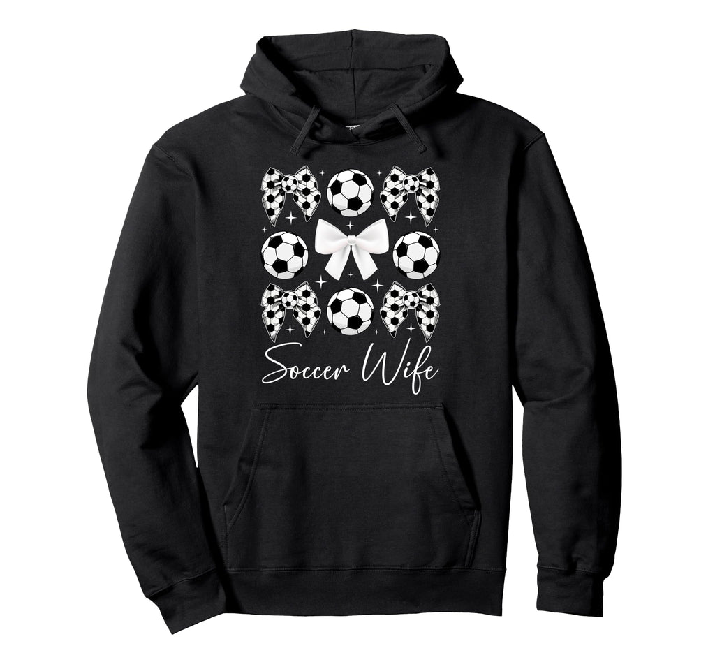 Soccer Wife Coquette Wife Soccer Hoodie - Casual Everyday Wear Unisex