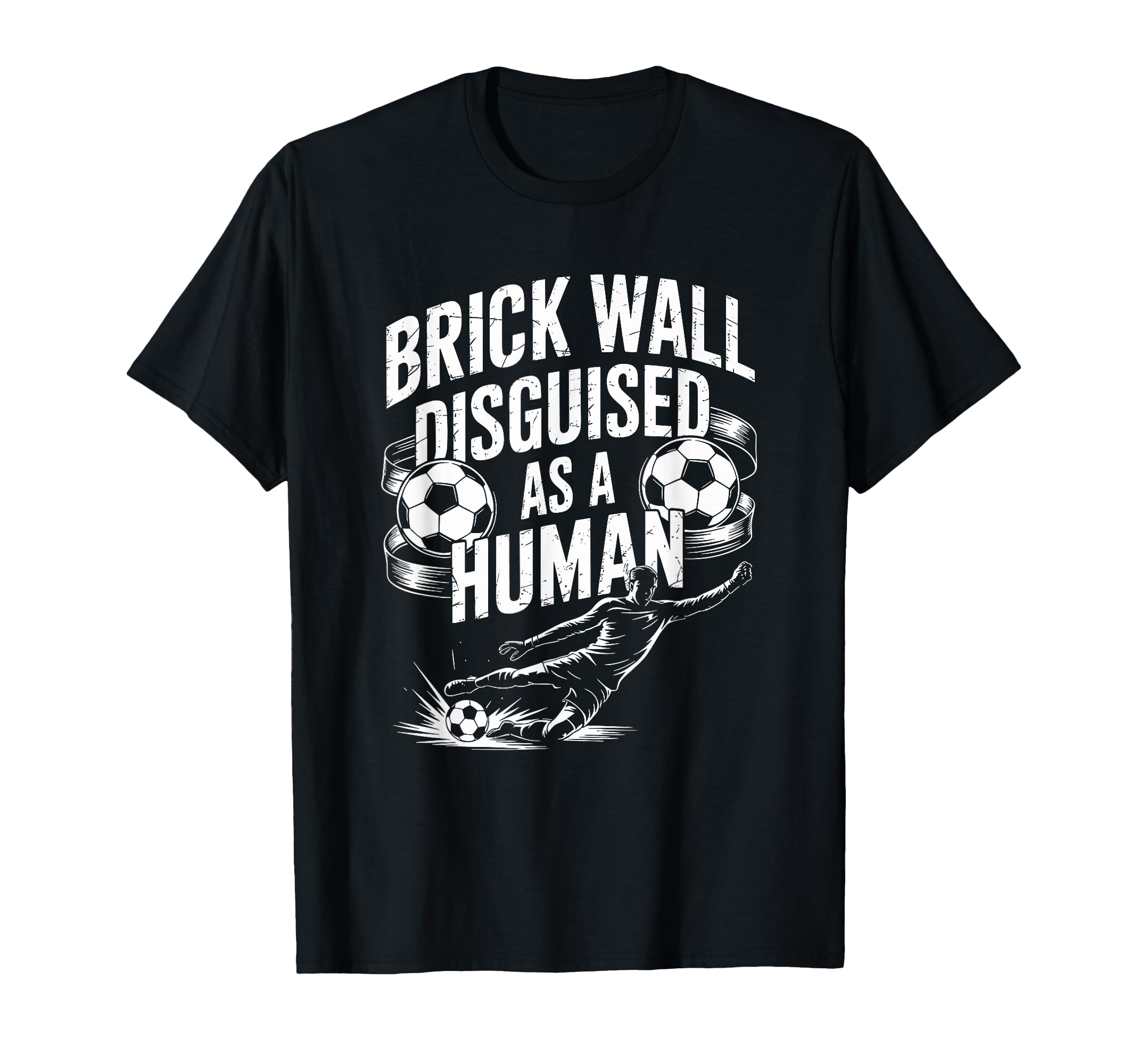 Coach Soccer Player Brick Wall Disguised T-Shirt - Streetwear Style Unisex