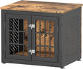 26" Heavy Duty Dog Crate Furniture for Small Dogs, Metal Kennel for High Anxiety Dogs, Chew Proof Pet Cage Indoor, Decorative Dog Kennel End Table