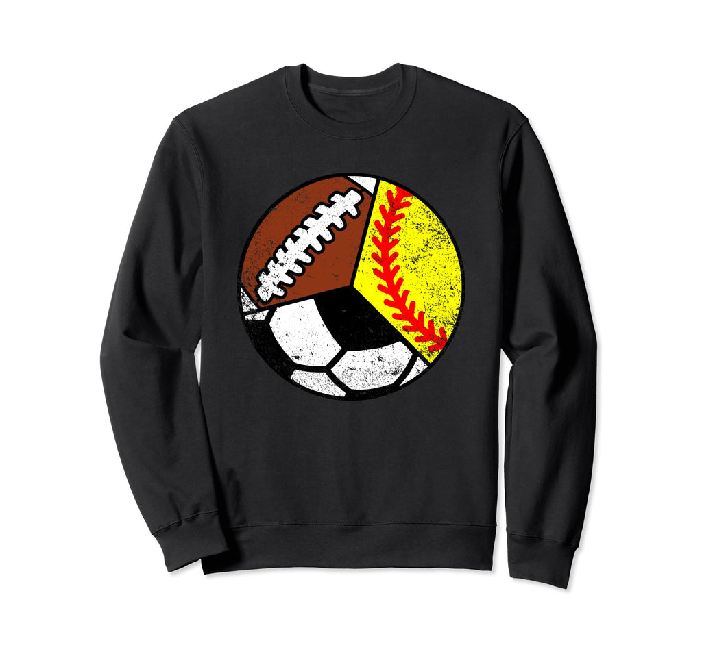 Softball Soccer Football Player Funny Sweatshirt - Minimalist Print Unisex