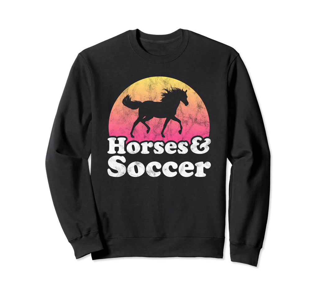 Horse And Soccer Or Horses Sweatshirt - Aesthetic Graphic for Adults