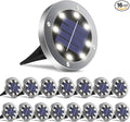 Solar Ground Lights - 16 Pack, In-Ground Pathway Lights for Garden, Lawn, Yard, Patio, Driveway, Steps and Walkway - White