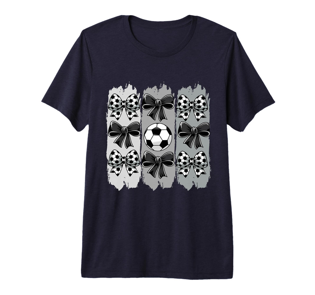 Soccer Coquette Bow Soccer Ball T-Shirt - Fun Novelty Design for Adults