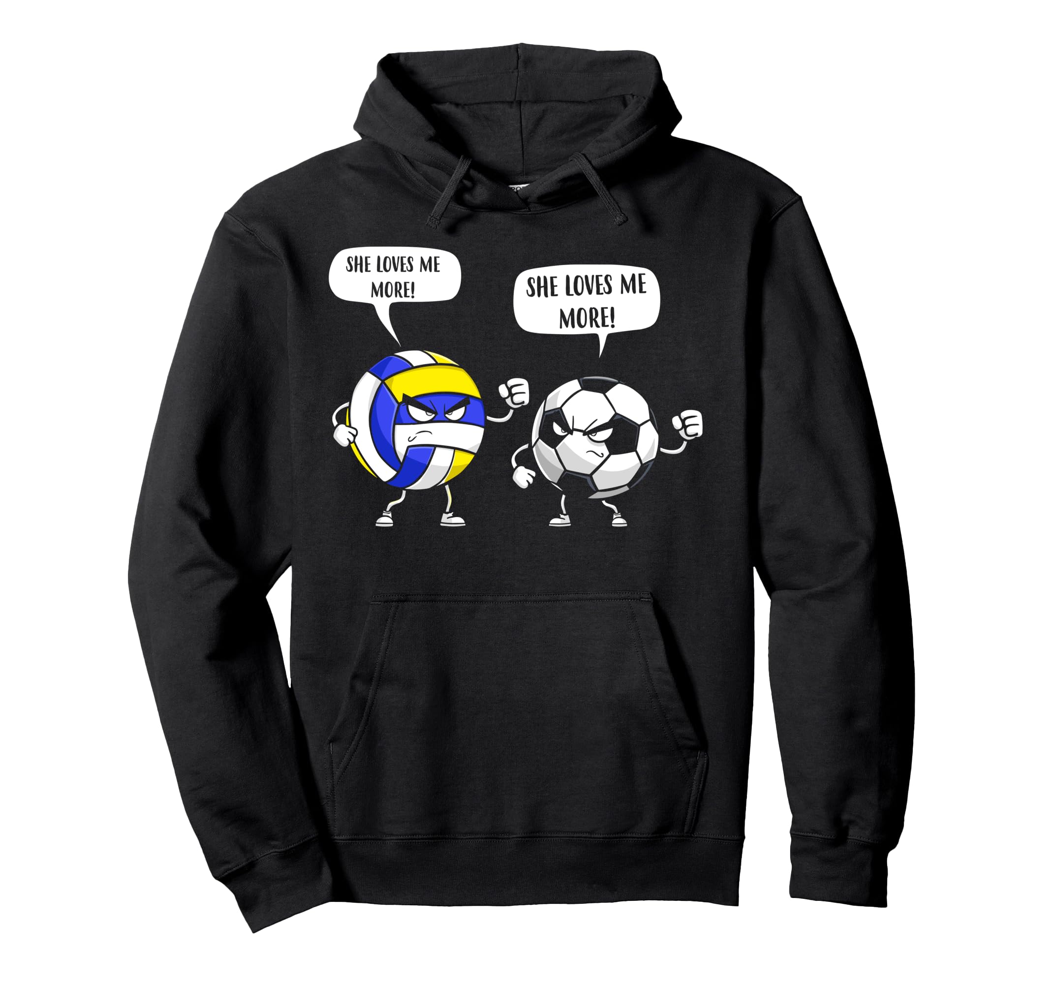 Volleyball Soccer She Loves Me More Hoodie - Custom Art Print Unisex