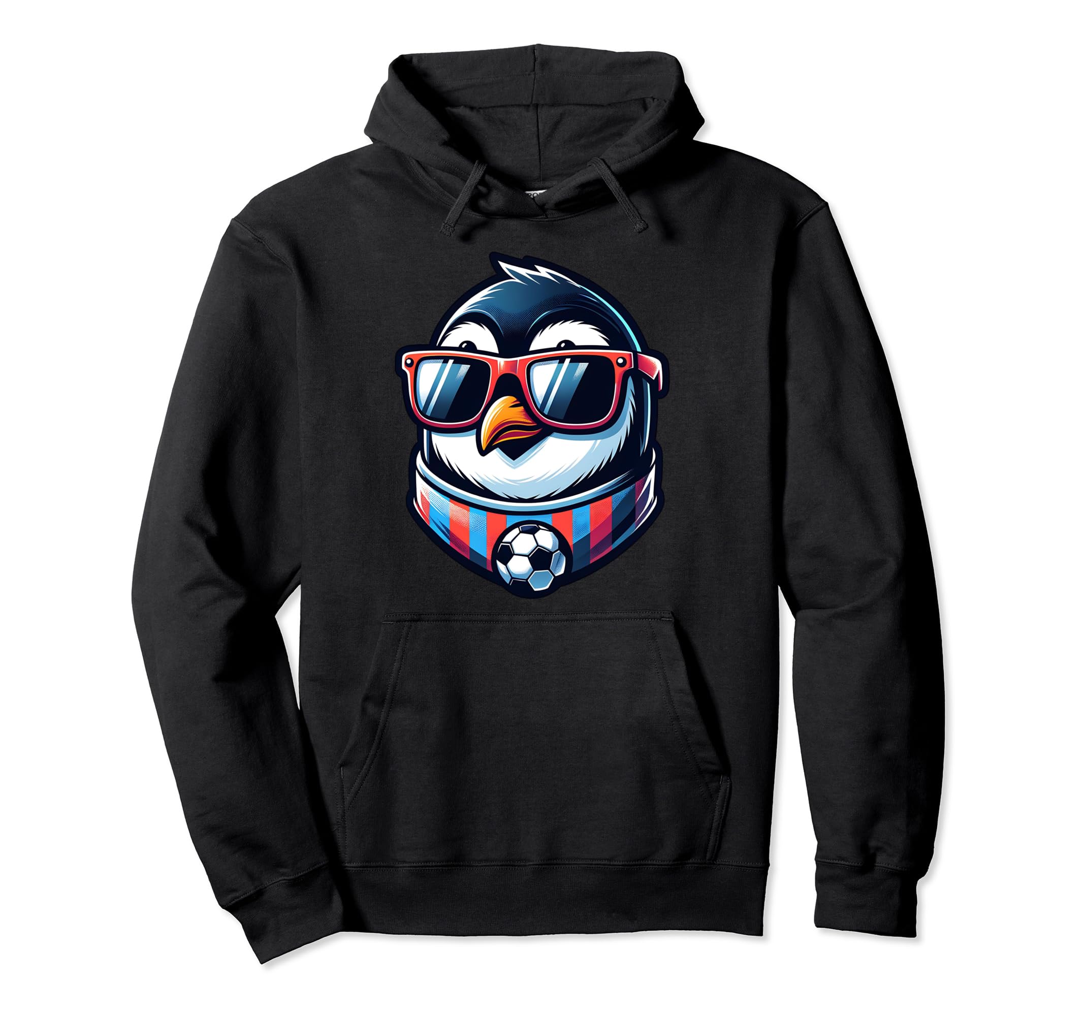 Penguin Bird Soccer Champion Fan Hoodie - Fun Novelty Design Men Women