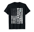American Distressed Flag Funny Soccer T-Shirt - Streetwear Style Unisex