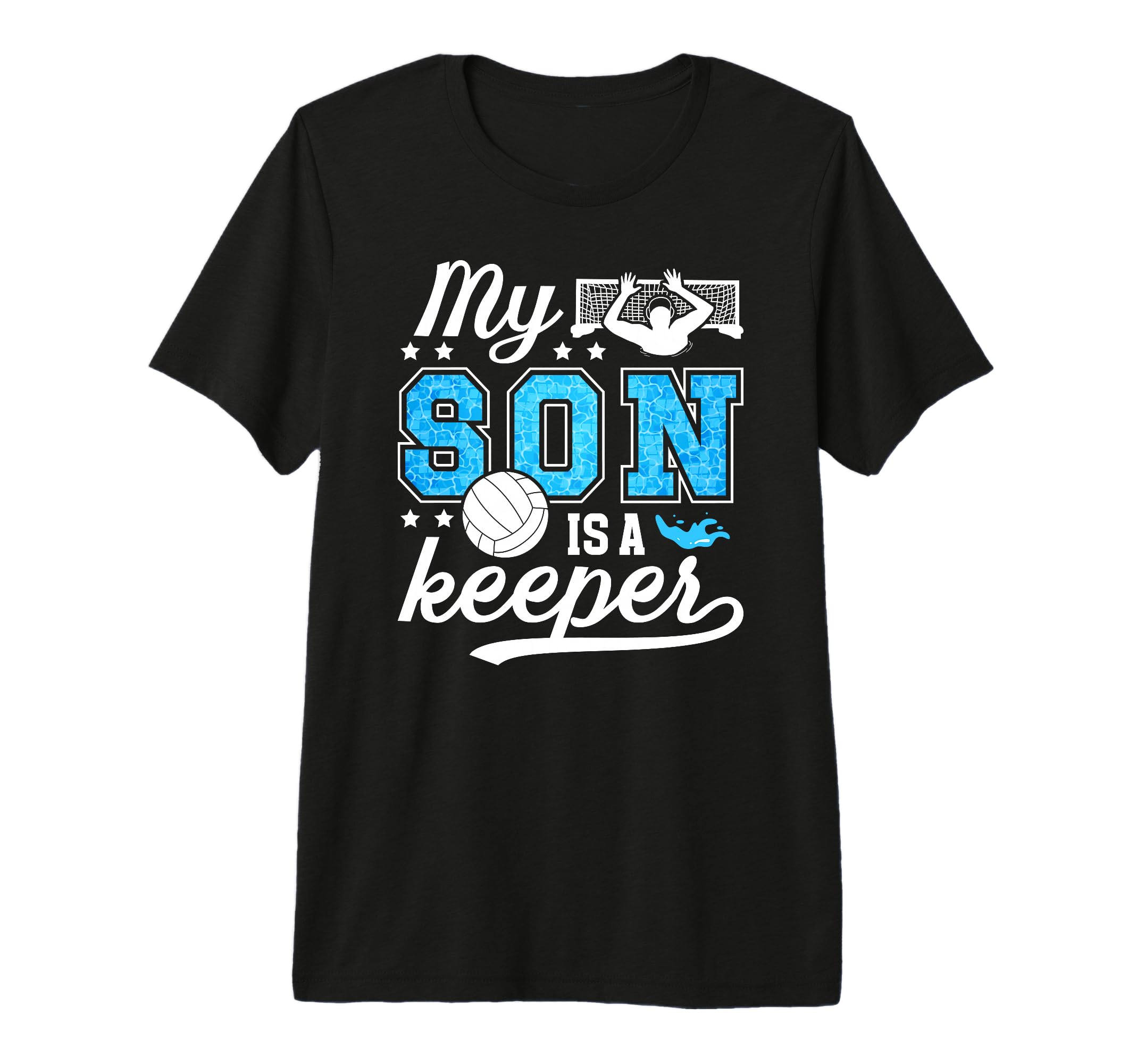 Mens Proud Water Polo Goalie Dad Water T-Shirt - Trendy Graphic Men Women