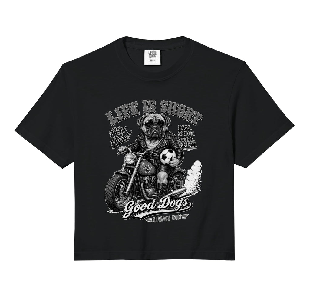 Mastiff Motorbike Love Footbal T-Shirt - Fun Novelty Design for Adults
