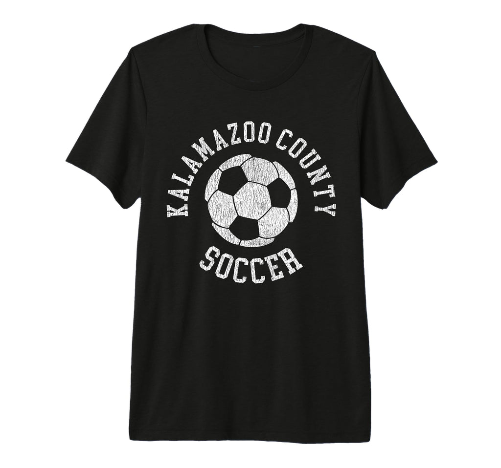 Kalamazoo County Soccer Distressed T-Shirt - Aesthetic Graphic Men Women