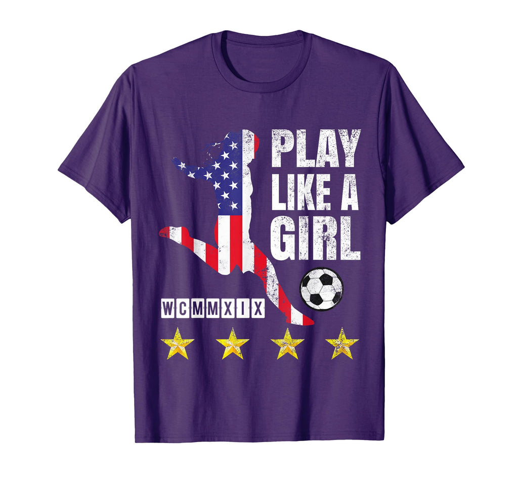 Play Like Soccer Usa United States T-Shirt - Streetwear Style Men Women