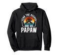 Fear Hockey Keeper Papaw Ice Hockey Hoodie - Minimalist Print for Adults