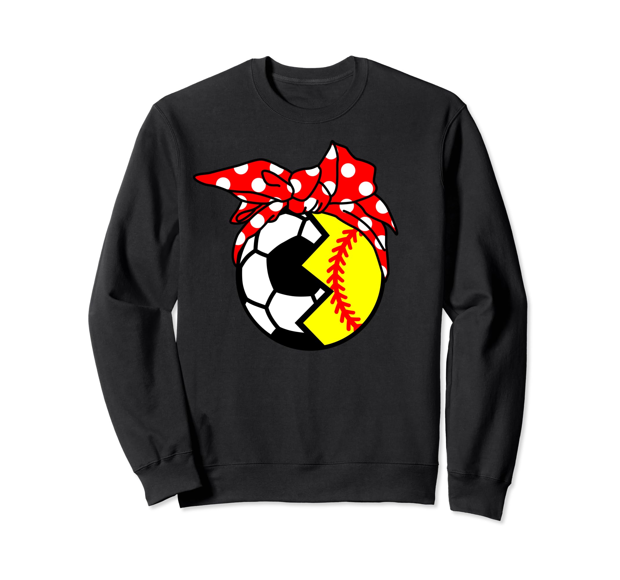 Soccer Softball Player Mom Funny Ball Sweatshirt - Novelty Apparel Unisex
