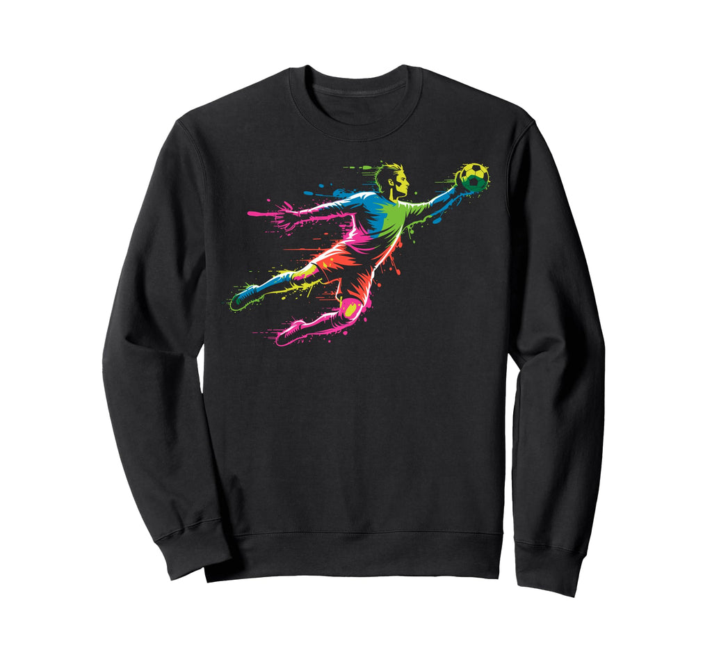 Colorful Funny Soccer Goalie Player Sweatshirt - Custom Art Print Unisex