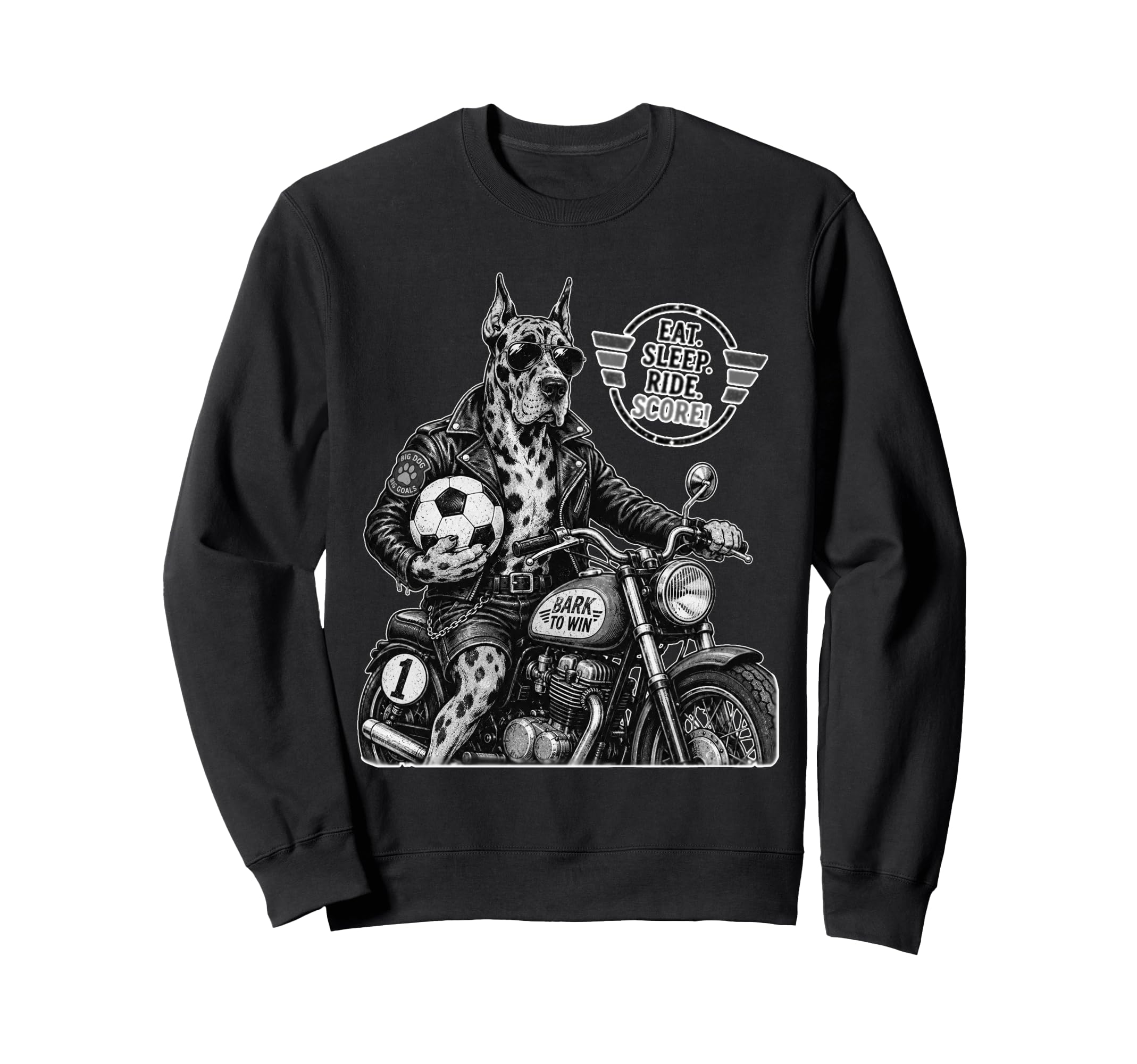 Gordon Setter Motorbike Love Sweatshirt - Fun Novelty Design Unisex