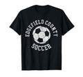 Edgefield County Soccer Distressed 90S T-Shirt - Unique Graphic Unisex
