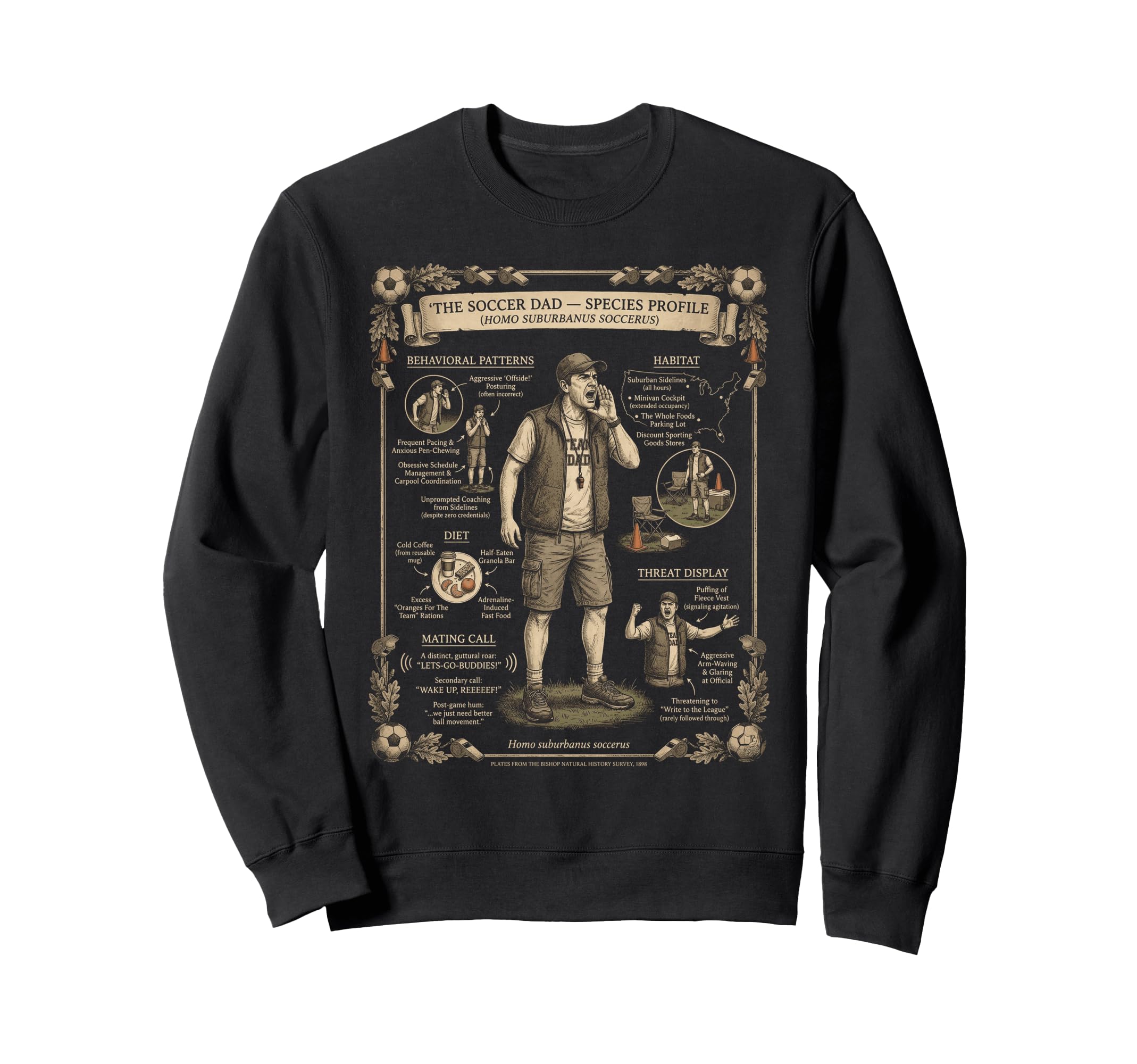 Soccer Dad Species Profile Funny Sweatshirt - Trendy Graphic Unisex