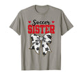 Soccer Sister Bow Leopard Soccer T-Shirt - Minimalist Print for Adults